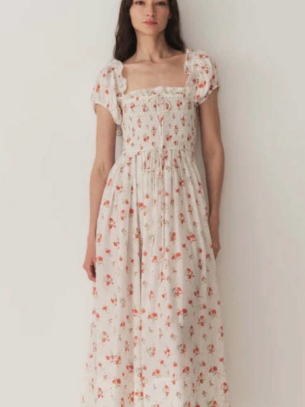 Doen Stanza Dress in Sweet Abelia Floral Smocked Maxi Dress Size XL